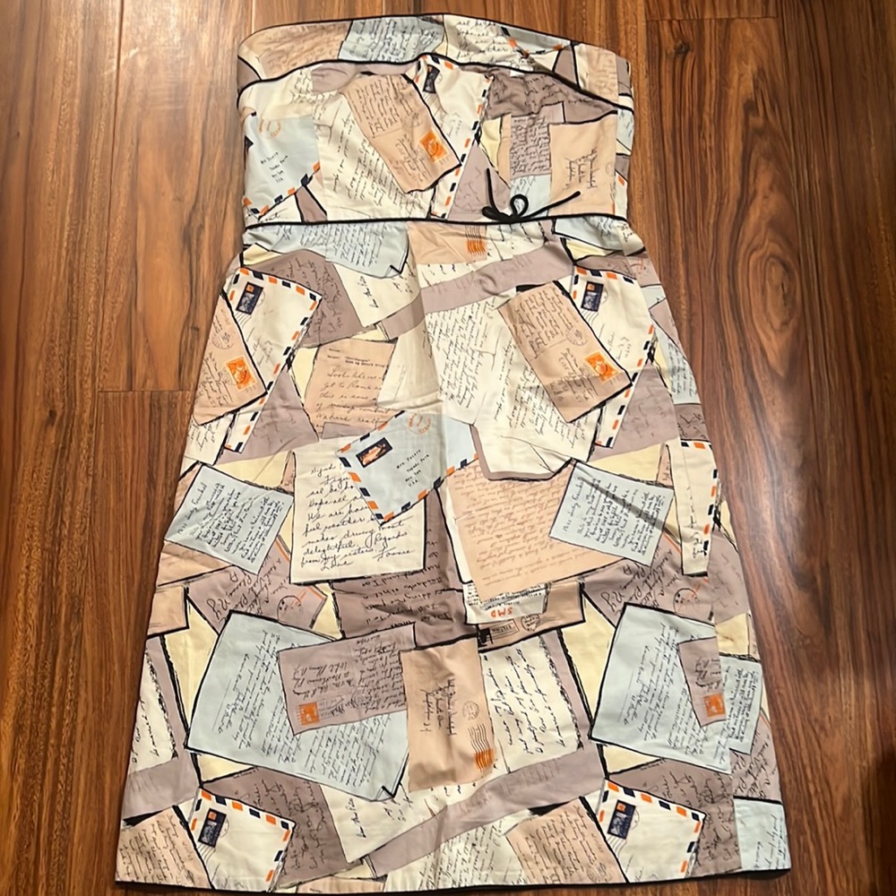J Crew Postcard Strapless Dress